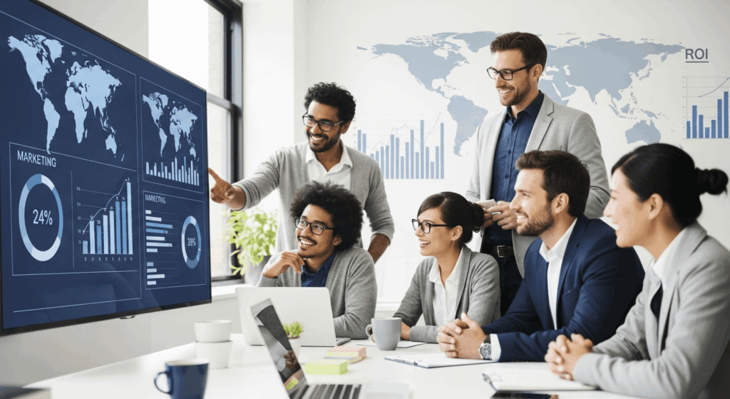 Global Content Marketing Strategy: Team Building and ROI Tips